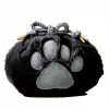 Peekingoose Plush Cat Claw Makeup Bag With Drawstring Fluffy Travel Cosmetic Bag Pouch Toiletries Storage Organizer Cute Plush Special Gift For Women