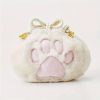 Peekingoose Plush Cat Claw Makeup Bag With Drawstring Fluffy Travel Cosmetic Bag Pouch Toiletries Storage Organizer Cute Plush Special Gift For Women