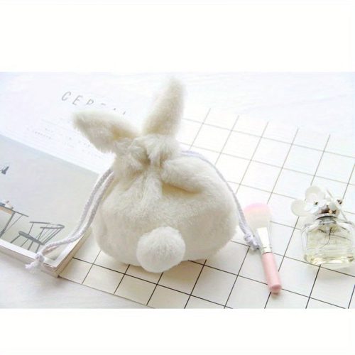 1705374463549-cf32abfc23014911aac41a862e074678-goods-1 Peekingoose Cartoon Plush Rabbit Rabbit Storage Bag, Bear Rabbit Ears Bow Drawstring Storage Bag, Bundle Pocket, Phone Bag, Gift Bag