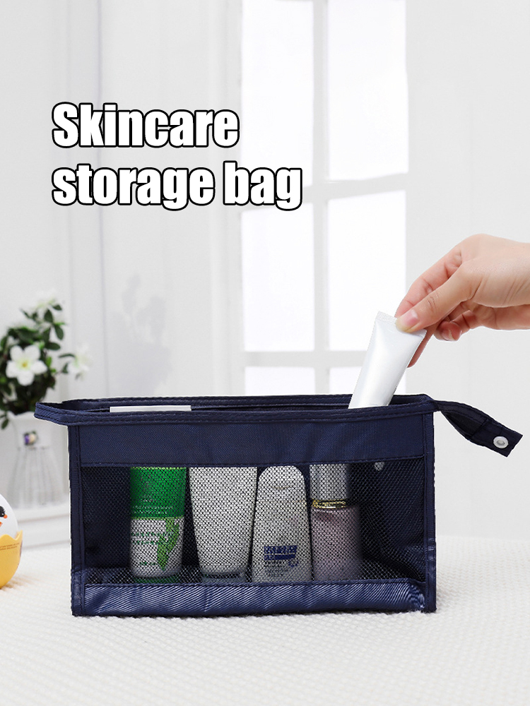 1PC British Slanted Hand Wash Bag Portable Travel Cosmetics Storage Bag Portable Skincare Product Travel Grooming Storage Bag - details 5