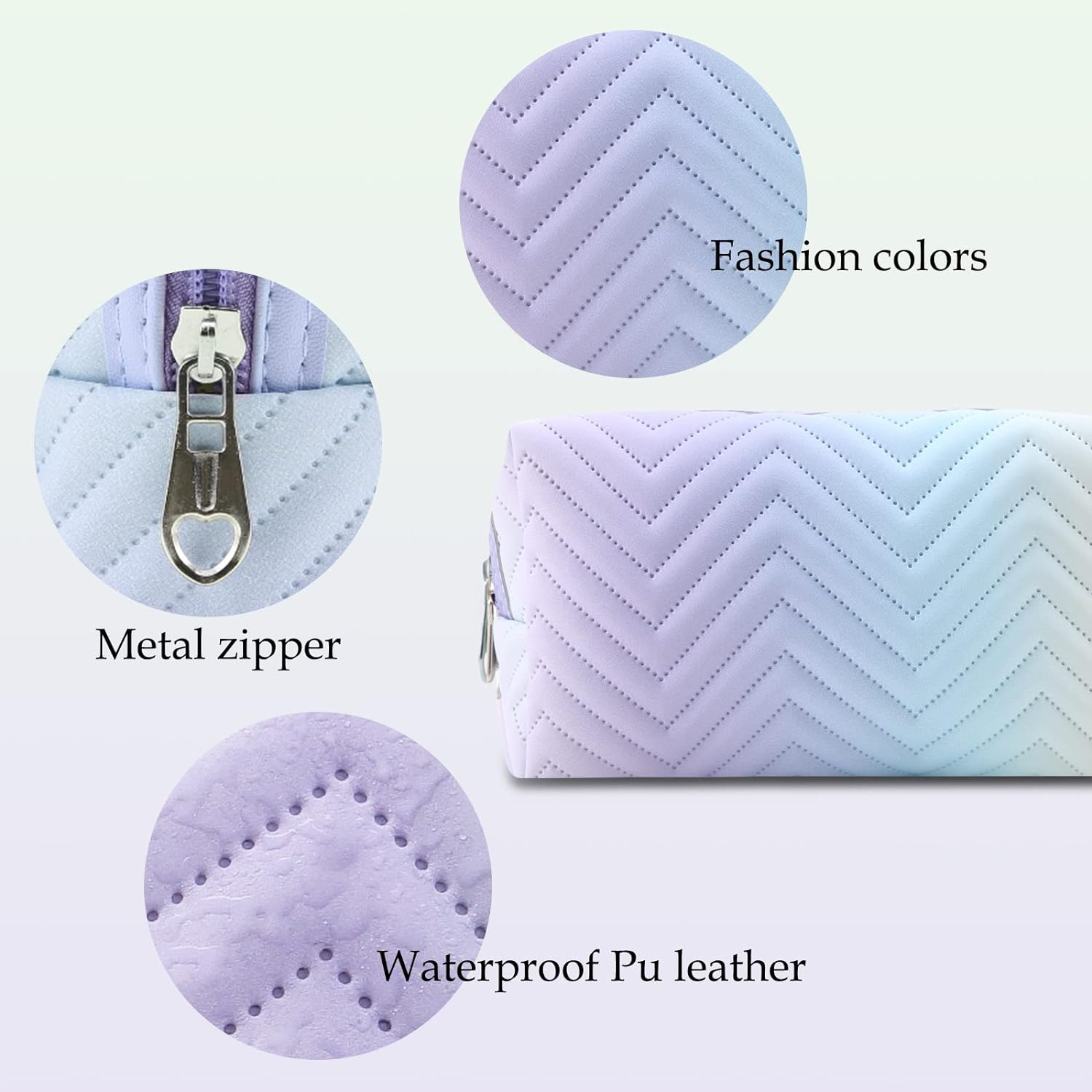 Bolsa de Maquillaje Grande con Cremallera - Impermeable y Fácil de Limpiar - details 0