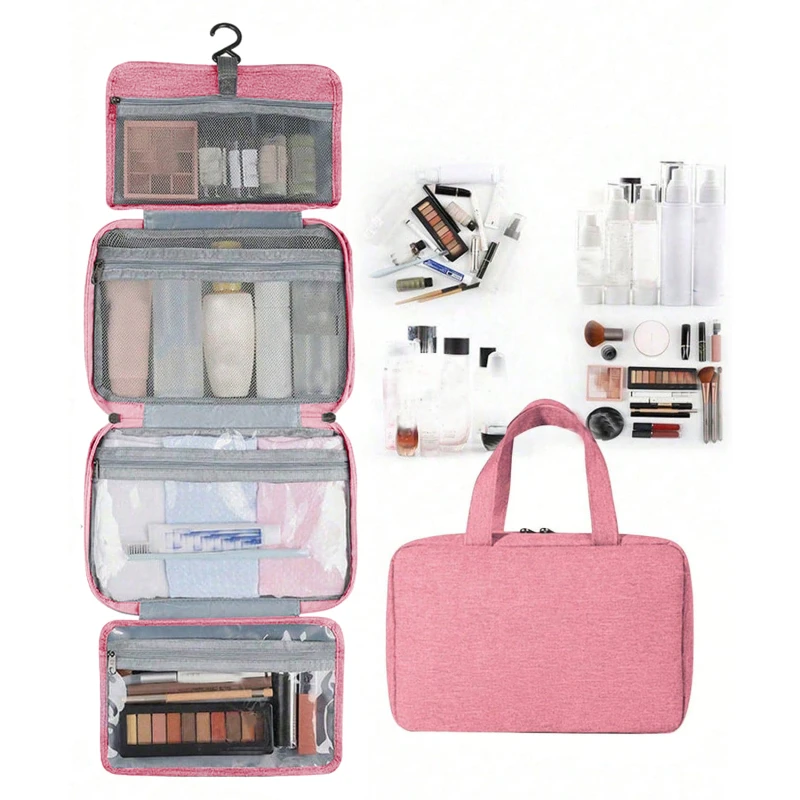 Large Hanging Hook Toiletry Bag Waterproof Folding Handbag Travel Makeup Cosmetic Razor Storage Organizer Case Bathroom Supplies - details 7