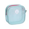 Peekingoose Square Mesh Makeup Bag Zipper Toiletry Bag Toiletry Storage Bag Coin Purse Organizer Case Transparent Cosmetic Bag Girls