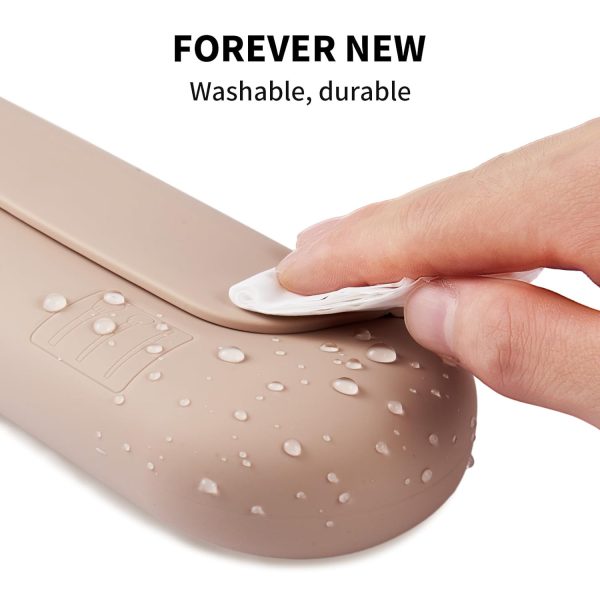 Peekingoose Silicone Makeup Brush Holder Travel Cosmetic Bag