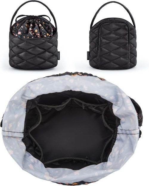 S1086a6ab98d9424ebdace911690fe85eb-1 Peekingoose Barrel Drawstring Makeup Bag, Large Cosmetic Bag