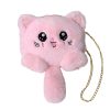 Peekingoose Animals Small Card Bag Cosmetic Pouch Messenger Bag Girl Crossbody Bags Fashion Plush Bag Mobile Phone Bag Cat Shoulder Bag
