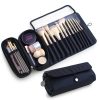 Peekingoose Makeup Bag Women's Cosmetic Brush Bag Travel Organizer Makeup Brushes Fold Tools Rolling Bags Waterproof Nylon Makeup Case