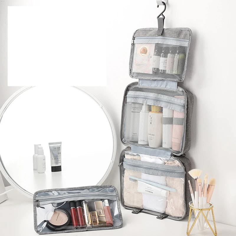 Large Hanging Hook Toiletry Bag Waterproof Folding Handbag Travel Makeup Cosmetic Razor Storage Organizer Case Bathroom Supplies - details 14