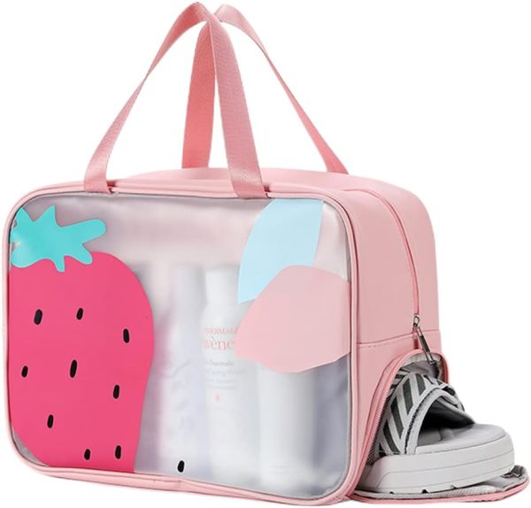 Peekingoose Wet Dry Separate Toiletry Bag Large Capacity Portable Travel Cosmetic Bag