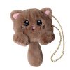 Peekingoose Animals Small Card Bag Cosmetic Pouch Messenger Bag Girl Crossbody Bags Fashion Plush Bag Mobile Phone Bag Cat Shoulder Bag