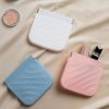 Peekingoose Simple Silicone Mini Cosmetic Bag Storage Bag Makeup Bag Lipstick Storage Bag Travel Supplies Self-closing Leaf Spring Bag Women