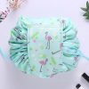 Peekingoose Women Drawstring Cosmetic Bag Travel Storage Makeup Bag Organizer Foldable Make Up Pouch Portable Waterproof Toiletry Case