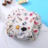Peekingoose Women Drawstring Cosmetic Bag Travel Storage Makeup Bag Organizer Foldable Make Up Pouch Portable Waterproof Toiletry Case