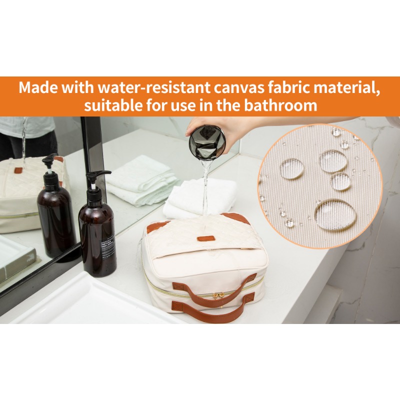 Bolsa de artículos de tocador con gancho, bolsa de maquillaje impermeable, organizador de viaje, bolsa de mano, 1 ud. - details 4