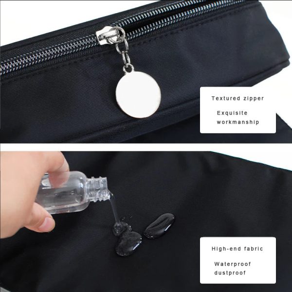 Peekingoose Makeup Bag Women's Cosmetic Brush Bag Travel Organizer Makeup Brushes Fold Tools Rolling Bags Waterproof Nylon Makeup Case