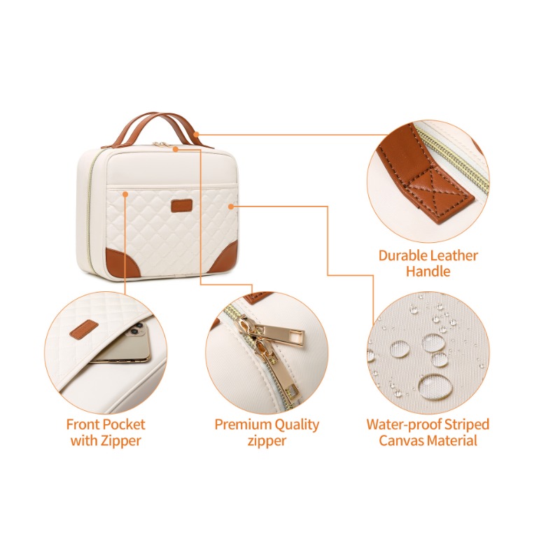 Bolsa de artículos de tocador con gancho, bolsa de maquillaje impermeable, organizador de viaje, bolsa de mano, 1 ud. - details 3