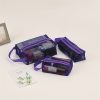 Peekingoose 3pcs Multi Functional Portable Mesh Transparent Wash Bag Cosmetic Bag, Simple Storage Bag With Zipper Handle