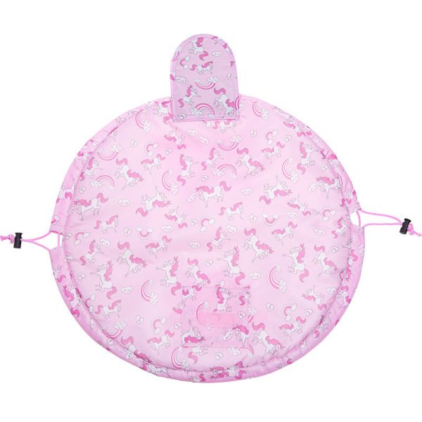 Peekingoose Women Drawstring Cosmetic Bag Travel Storage Makeup Bag Organizer Foldable Make Up Pouch Portable Waterproof Toiletry Case