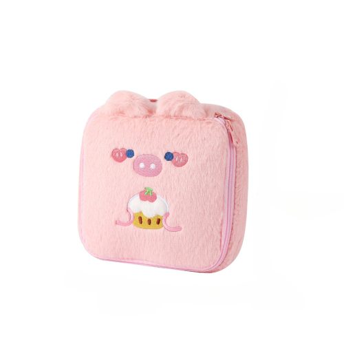 Sd70116975aff4a1b9969c971c271f049b-20240708-022126 Peekingoose Winter Cartoon Plush Square Makeup Bag for Girls Large Capacity Portable Cosmetic Storage Rabbit Ear Wash Bag Pencil Case