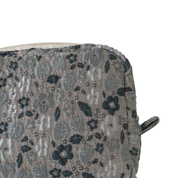 Peekingoose Cosmetic Bag with Pearl Pendant Portable Zipper Makeup Bag Multifunction Fashionable Casual Make Up Pouch