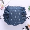 Peekingoose Women Drawstring Cosmetic Bag Travel Storage Makeup Bag Organizer Foldable Make Up Pouch Portable Waterproof Toiletry Case