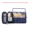 Peekingoose Makeup Bag Women's Cosmetic Brush Bag Travel Organizer Makeup Brushes Fold Tools Rolling Bags Waterproof Nylon Makeup Case