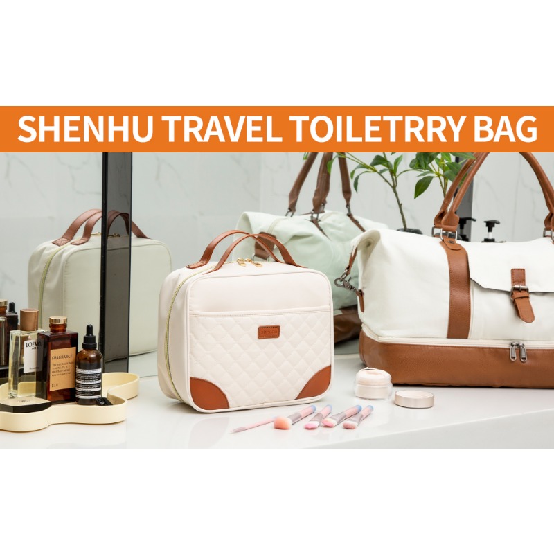 Bolsa de artículos de tocador con gancho, bolsa de maquillaje impermeable, organizador de viaje, bolsa de mano, 1 ud. - details 1