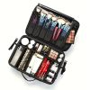 Peekingoose 3-Layer Travel Makeup Bag With Dividers, Professional Cosmetic Train Storage Case Organizer For Cosmetic Brushes Tools, Jewelry Accessories & Toiletries