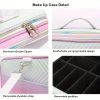 Peekingoose Waterproof Gradient Cosmetic Case for Women, Travel Makeup Organizer with Adjustable Compartments, PU Material, Unscented Beauty Storage Box with Brush Cover